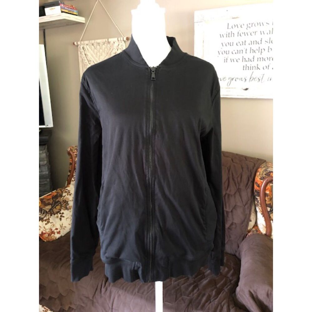 Banana Republic Bomber Jacket with Ribbed Collar & Cuffs